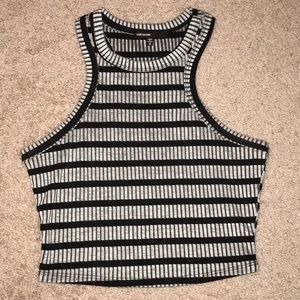 striped crop top